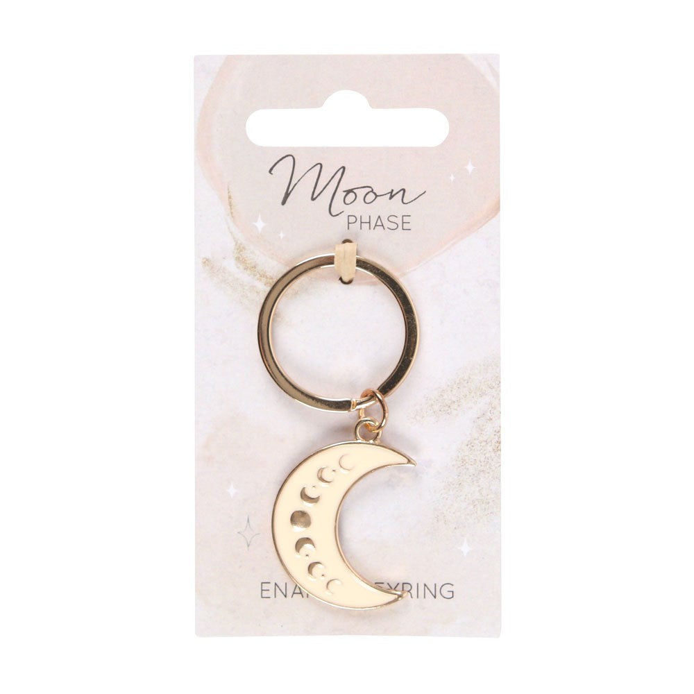 Enamel Keyring - Moon Phase Crescent