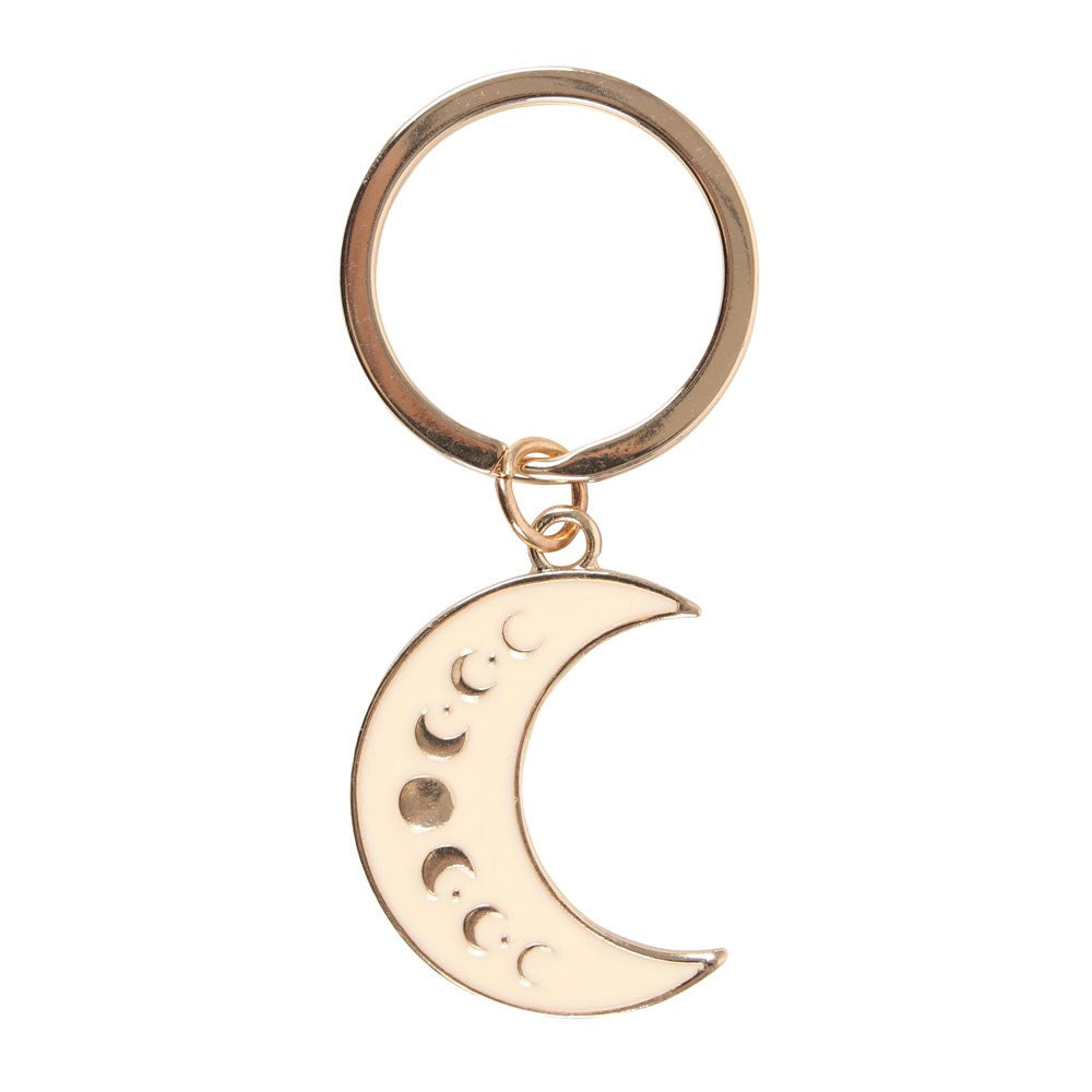 Enamel Keyring - Moon Phase Crescent