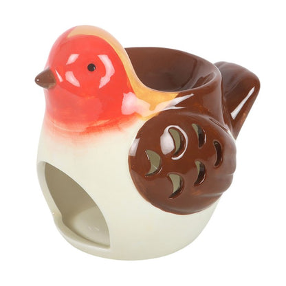 Ceramic Oil Burner &amp; Wax Warmer - Robin Shaped