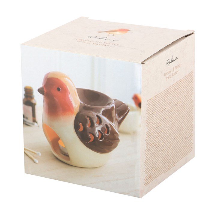 Ceramic Oil Burner &amp; Wax Warmer - Robin Shaped