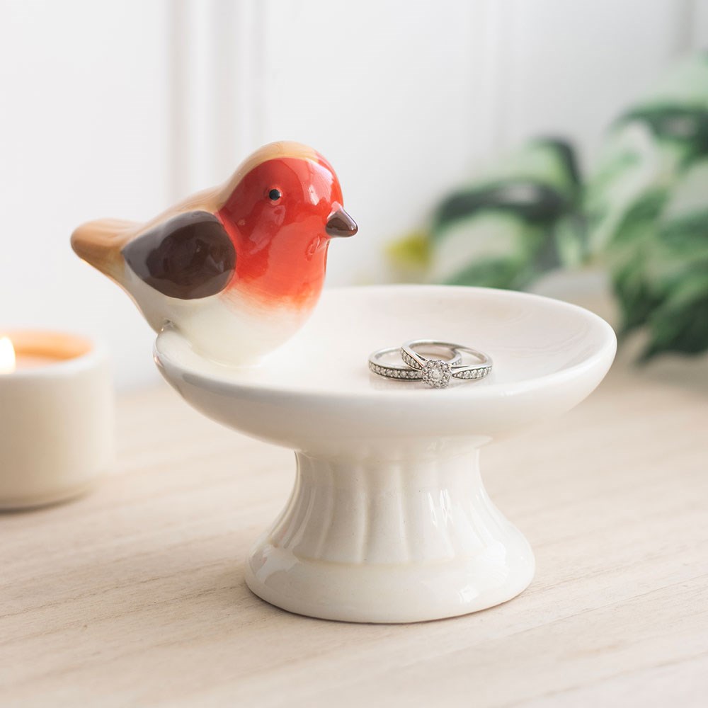 Trinket Dish - Robin Bird Bath