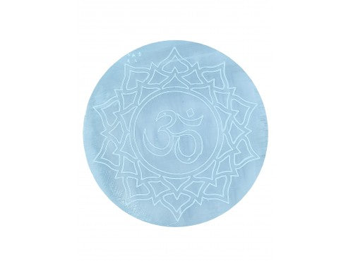 Selenite Charging Plate Round 10cm OM Design