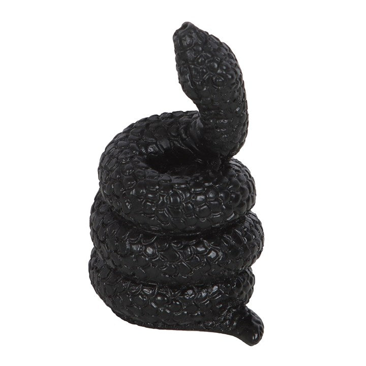 Incense Stick Holder - Black Coiled Snake