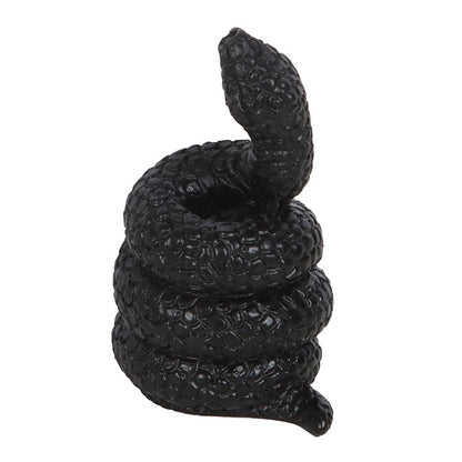 Incense Stick Holder - Black Coiled Snake