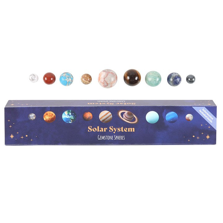 Crystal Gemstone Sphere Set - Solar System