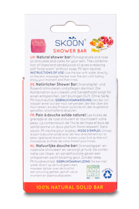 Skoon Solid Shower Bar Flower Power (Pommegranate &amp; Roze Oil) 90g