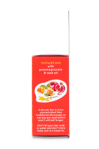 Skoon Solid Shower Bar Flower Power (Pommegranate &amp; Roze Oil) 90g