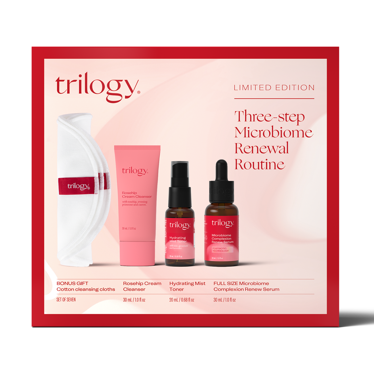 Trilogy Three-Step Microbiome Renewal Routine