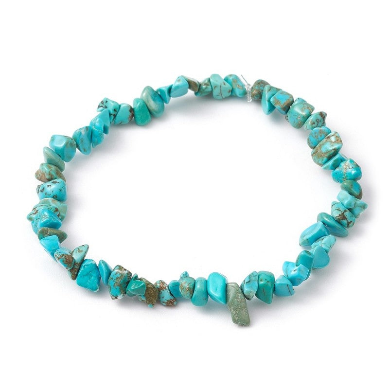 Turquoise African (Tiny Tumbled) Chip Bracelet 53mm