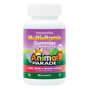 Natures Plus Animal Parade Gummies Multi Vitamin - Cherry, Grape & Orange Flavours 90&