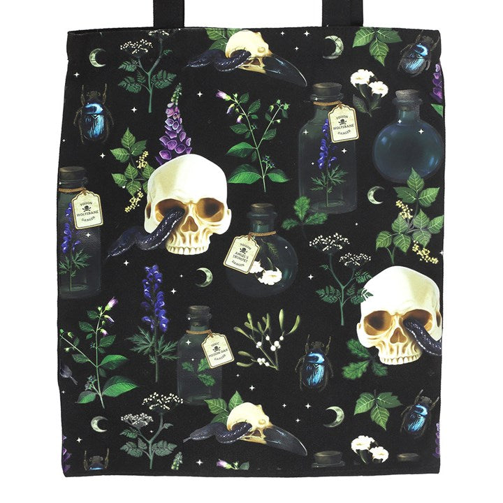Tote Bag - "Venom &amp; Vines" - Polycotton