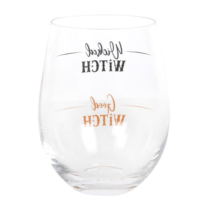 Stemless Wine Glass - &quot;Wicked Witch&quot;