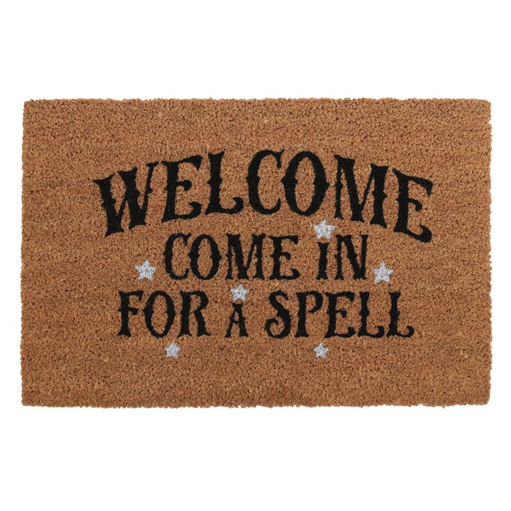 Natural Doormat - &quot;Welcome, Come In For A Spell&quot;