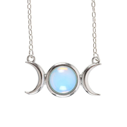 Necklace Card - Triple Moon - Opalite