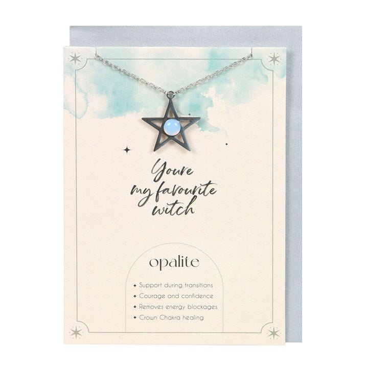 Necklace Card - Star - Opalite