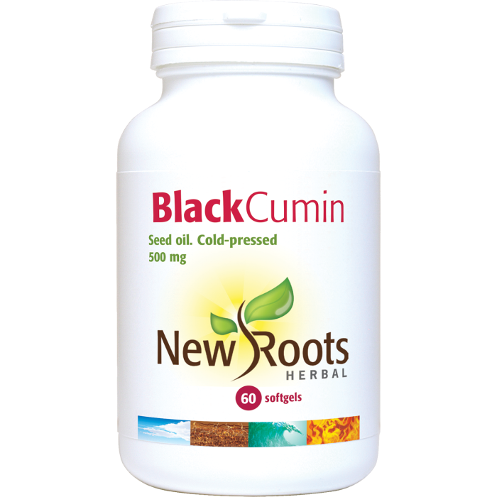 New Roots Herbal Black Cumin Seed Oil 500mg Softgels (60&