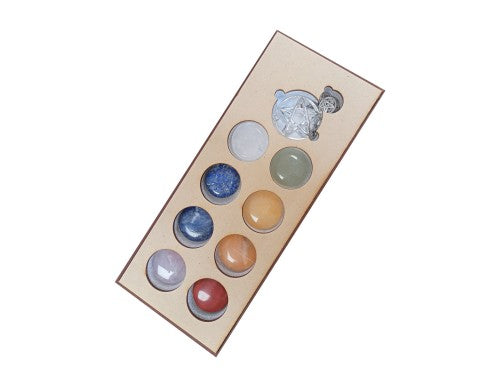 Chakra Disc Pentagram Pendulum 8 pcs set
