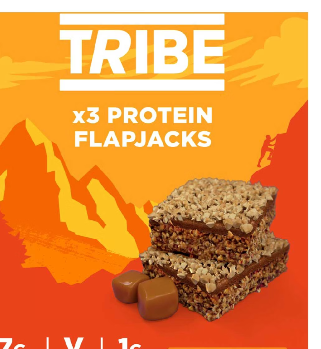 Tribe Vegan Protein Caramel Flapjack Multipack 3 x 38g