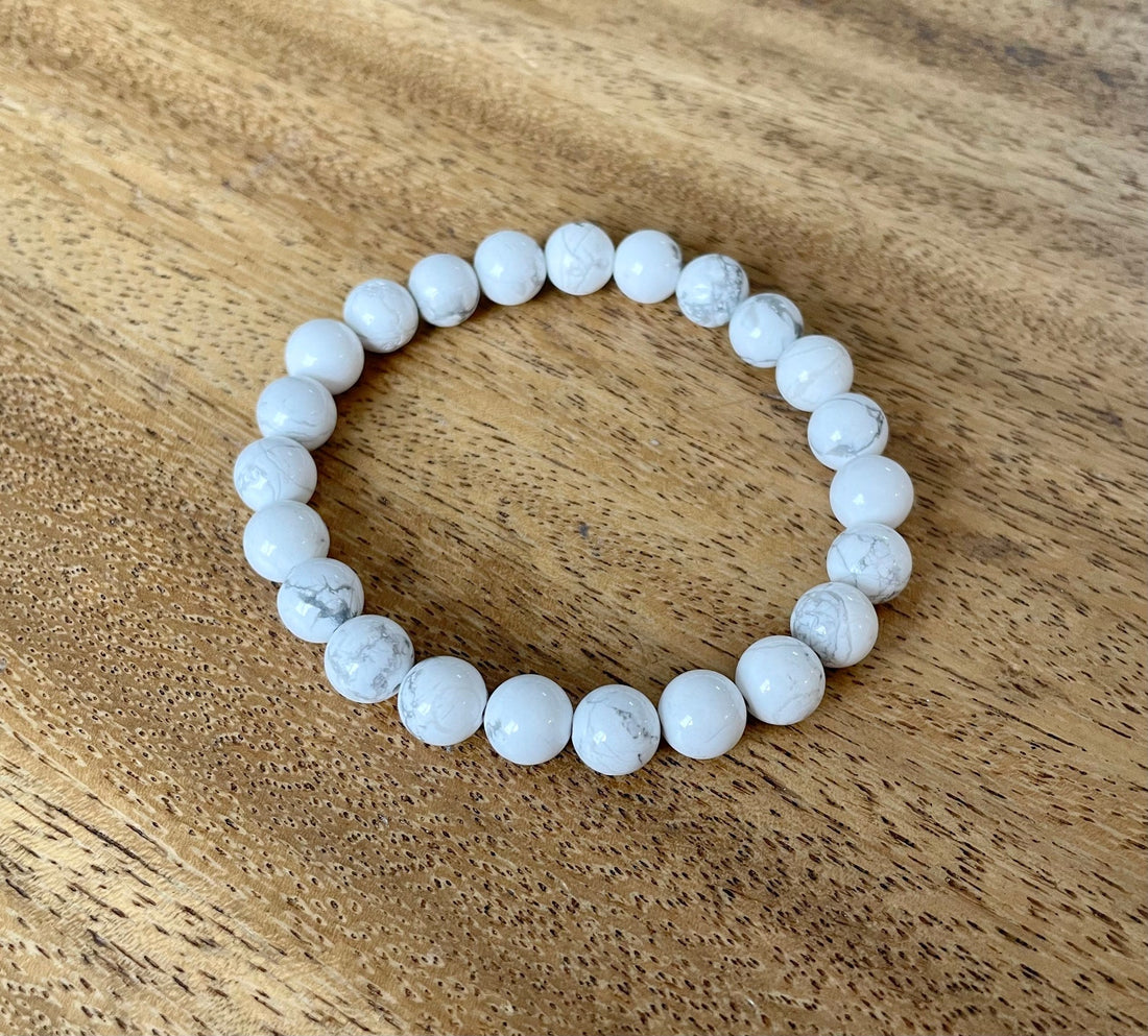 Bracelet - Howlite 8mm Ball (55mm) with Message Card
