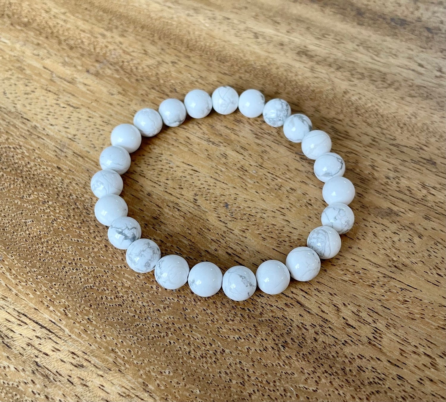 Bracelet - Howlite 8mm Ball (55mm) with Message Card