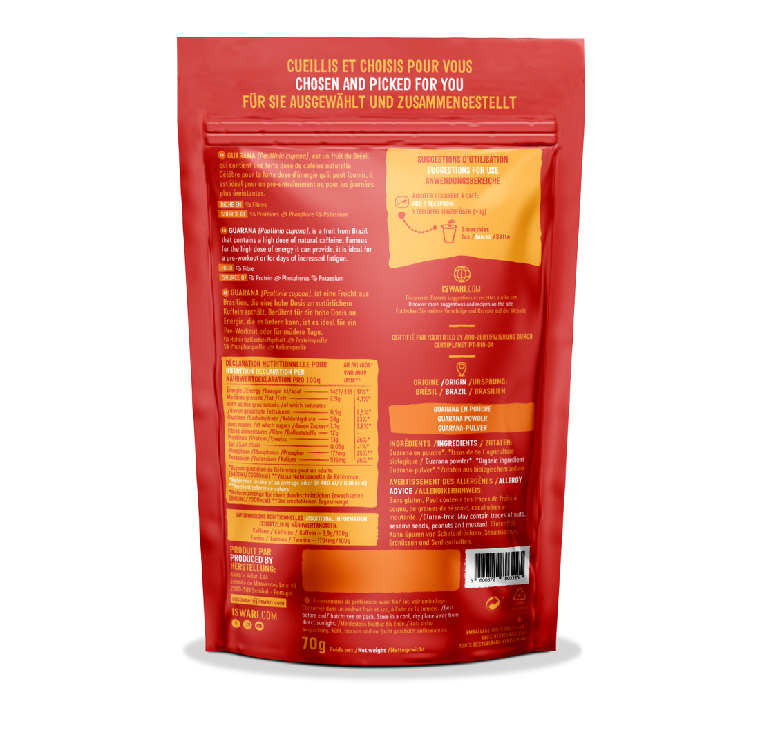 Iswari Guarana Powder Organic (70g)