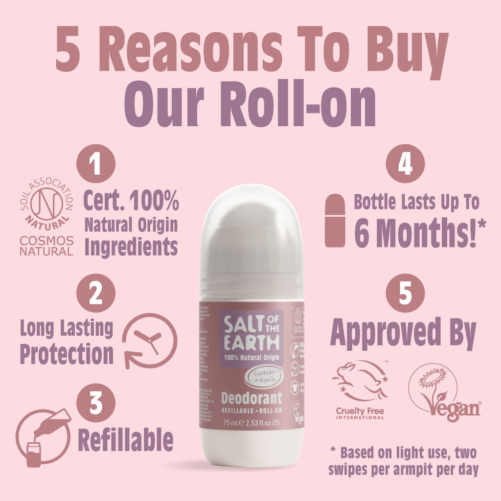 Salt of the Earth Deodorant Roll-On (Lavender &amp; Vanilla) 750ml