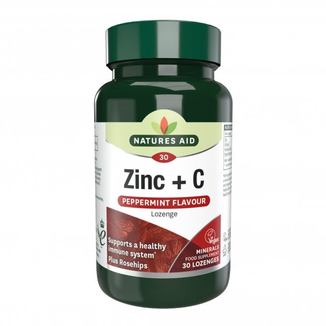 Natures Aid Zinc Lozenge (Peppermint) 30 Tabs