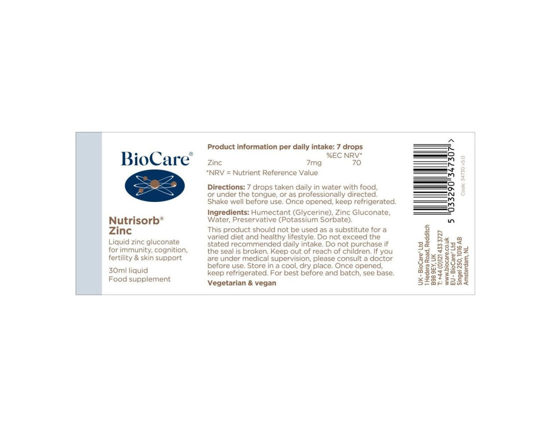 BioCare Nutrisorb Zinc (30ml)