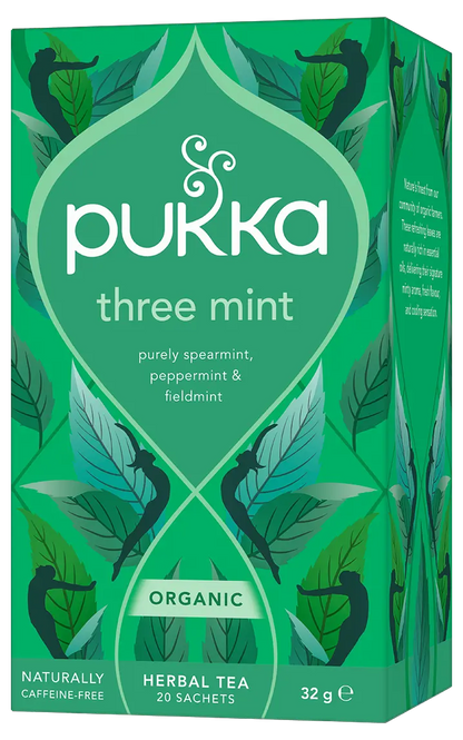 Pukka Tea Organic Three Mint Tea DB 40g (20 tea sachets)