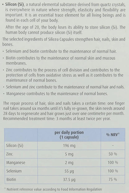 Hubner Silicea Capsules (Hair, Skin, Nails, Bones) 30&