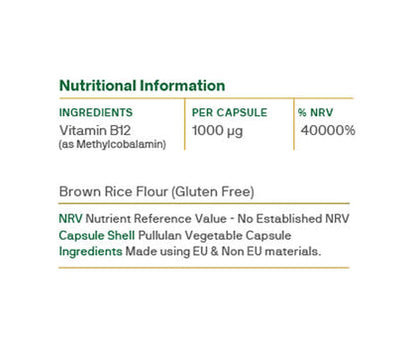 Macanta Vitamin B12 1000ug (30 Capsules)