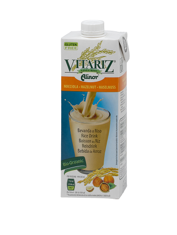 Vitariz Organic Brown Rice Drink w/Hazelnut 1Ltr