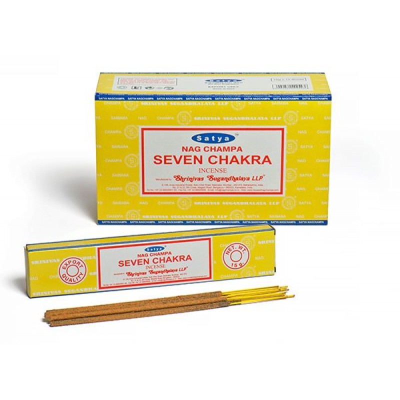 Incense Sticks Satya - Seven Chakra- 12 Sticks