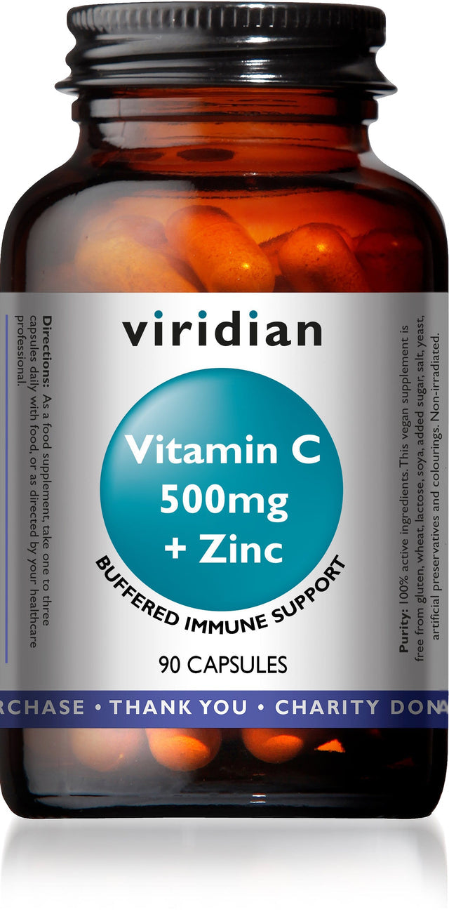 Viridian Vitamin C 500mg &amp; Zinc - 90 Veg Caps