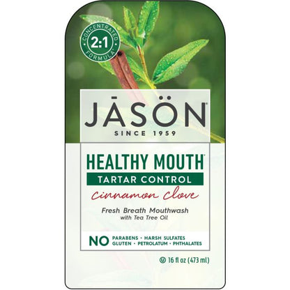 Jason Healthy Mouth Tartar Control Mouthwash 473ml (Cinnamon Clove)