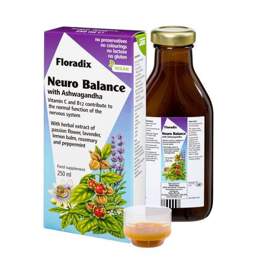Floradix Neuro Balance Liquid Herbal Formula w/Ashwadandha 250ml