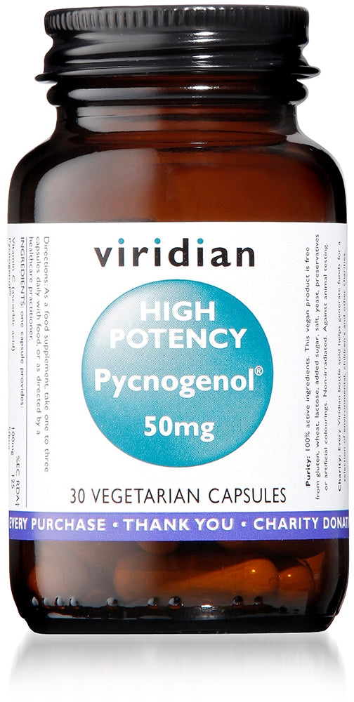Viridian Hi-Potency Pycnogenol 50mg 30 Veg Caps