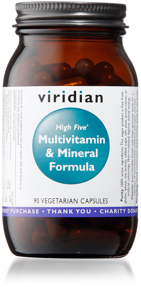 Viridian HIGH FIVE Multivit &amp; Mineral Formula - 90 Veg Caps
