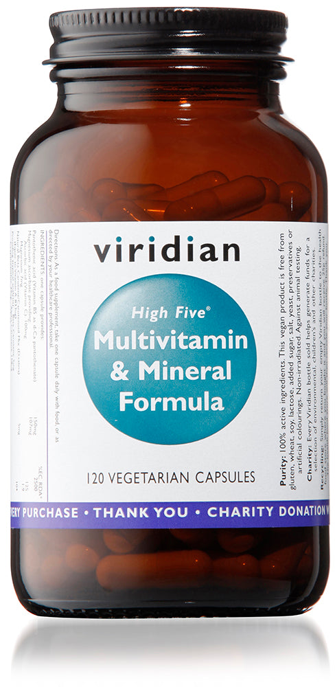 Viridian HIGH FIVE Multivit &amp; Mineral Formula - 120 Veg Caps