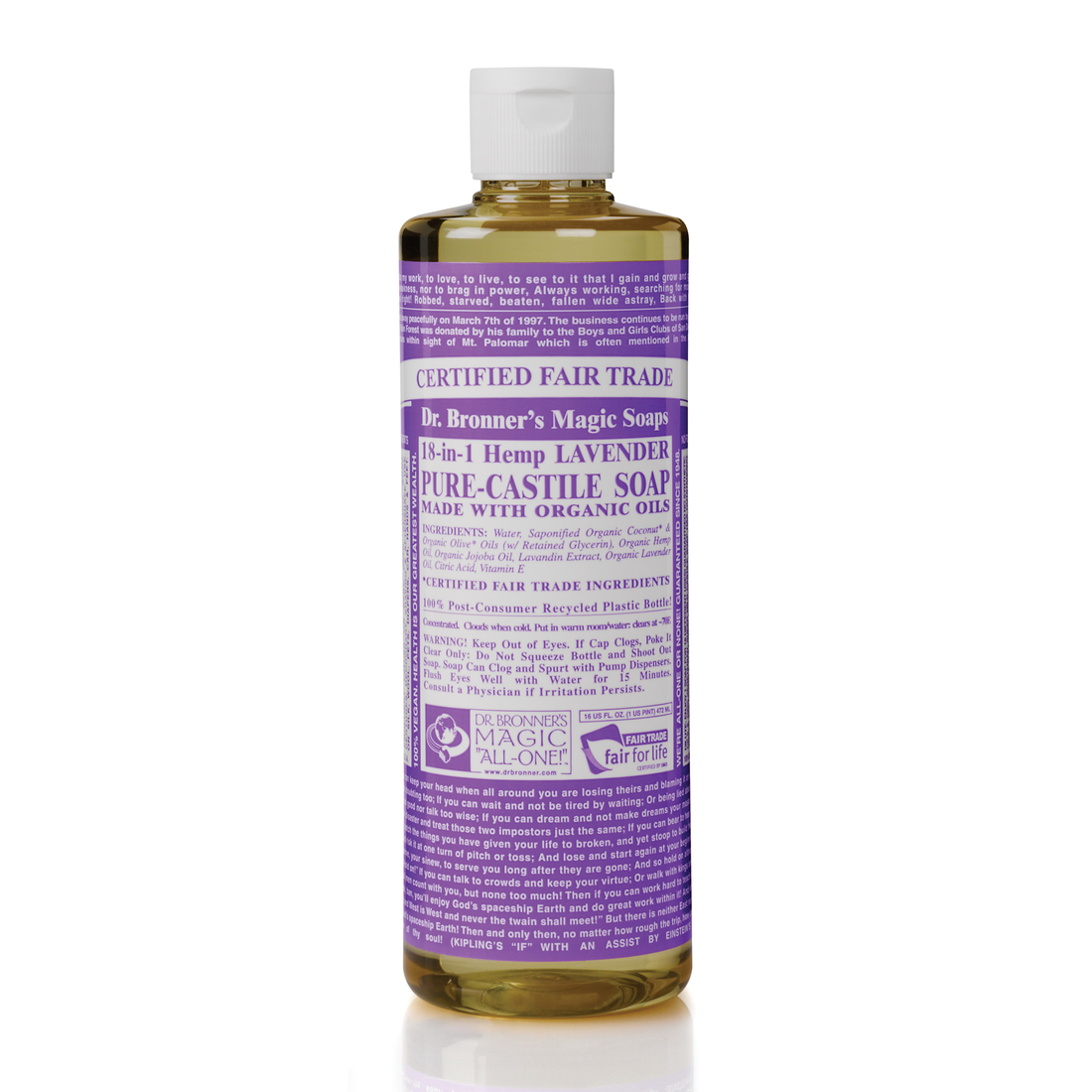 Dr. Bronner Lavender Liquid Soap Organic (472ml)