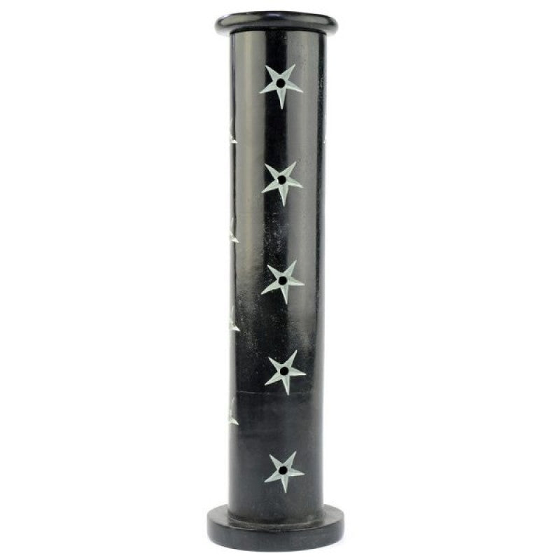 Soapstone Black Star Tower Burner