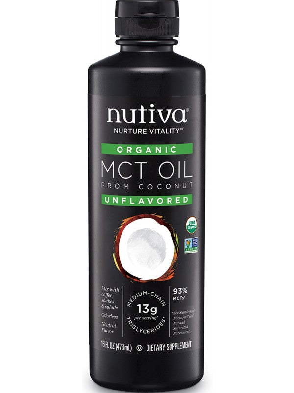 Nutiva Organic MCT Oil (from coconut) Unflavoured 473ml