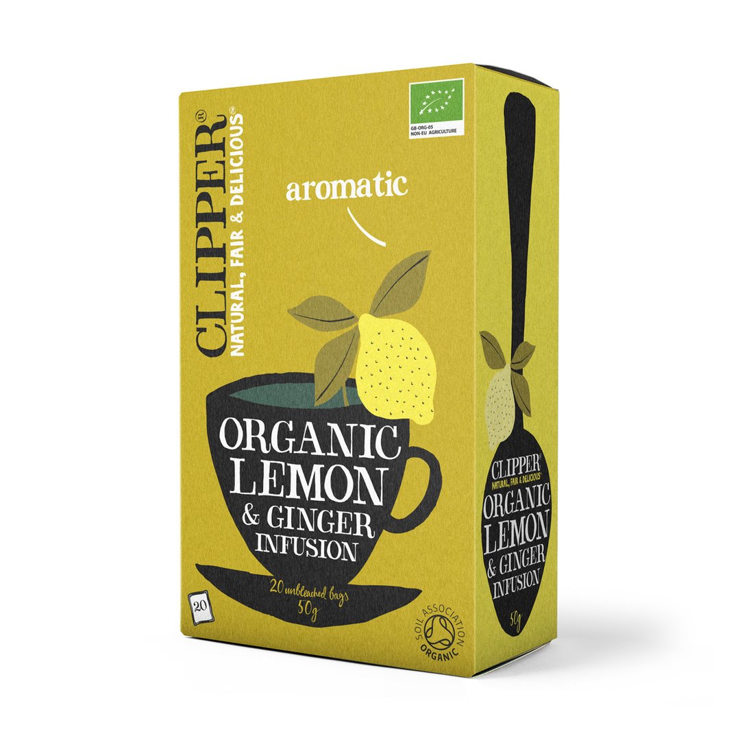 Clipper Organic Lemon &amp; Ginger Tea (20 T/bags)