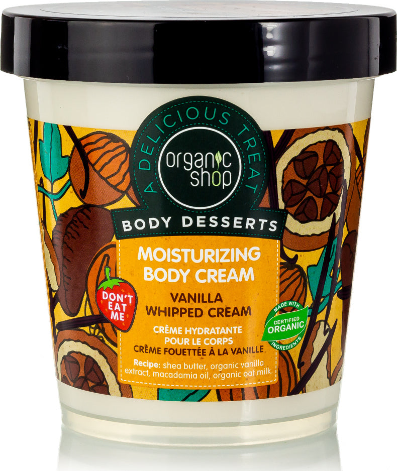 Organic Shop Body Desserts Moisturising Body Cream (Vanilla Whipped Cream)  450ml