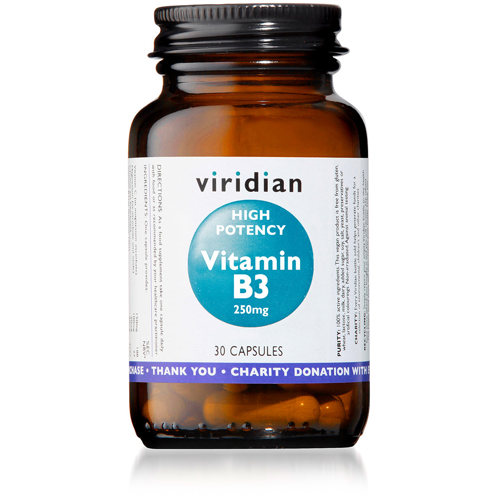 Viridian High Potency Vitamin B3 (250mg) - 30 Veg Caps