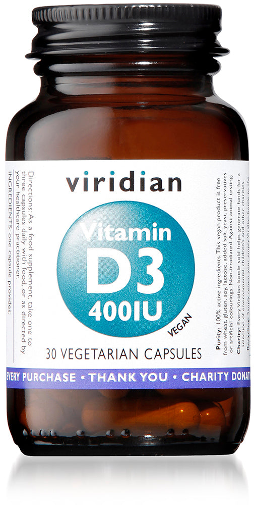 Viridian Vitamin D3 400iu - 30 Veg Caps