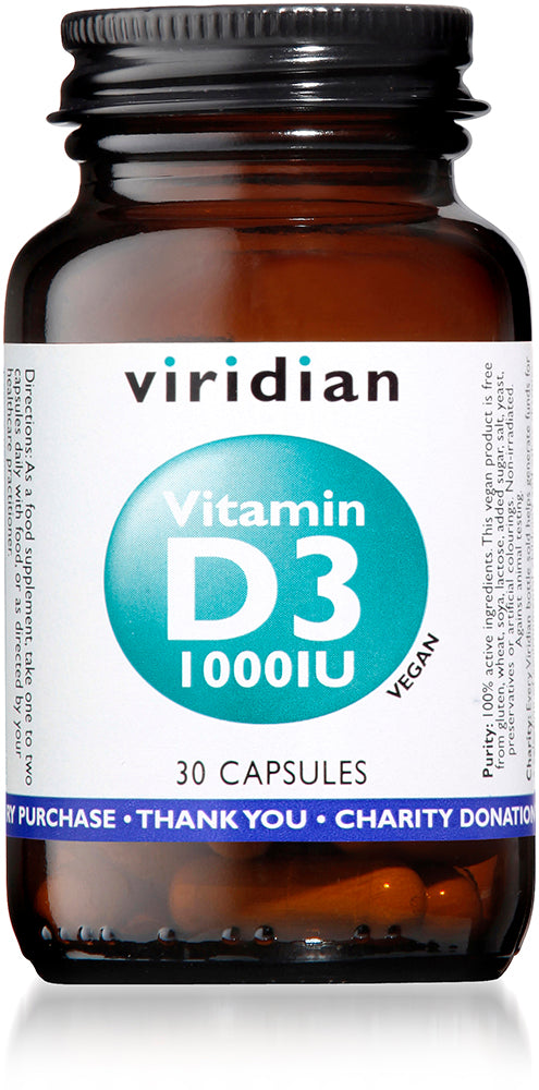 Viridian Vitamin D3 1000iu - 30 Veg Caps