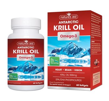 Natures Aid Antarctic Krill Oil (60 Softgel Capsules 500mg)