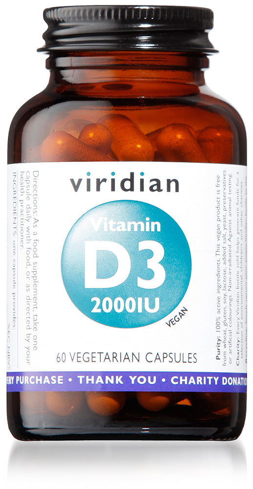 Viridian Vitamin D3 2000iu - 60 Veg Caps