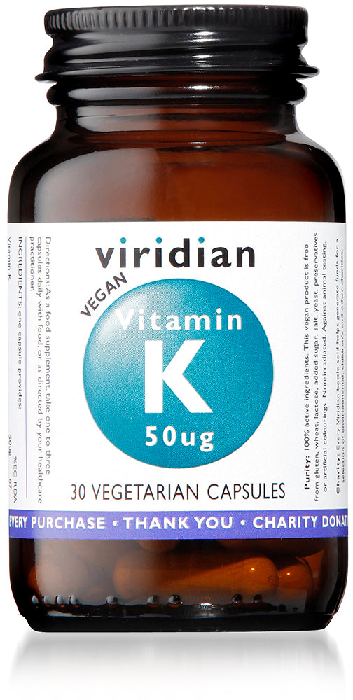 Viridian Vitamin K 50ug (30 Caps)